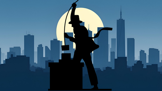 A chimney sweep stands against a city skyline, evoking the joy of Bert from Mary Poppins and the idea that every calling is great when greatly pursued