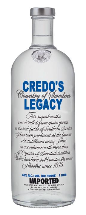 Credo's Legacy Vodka